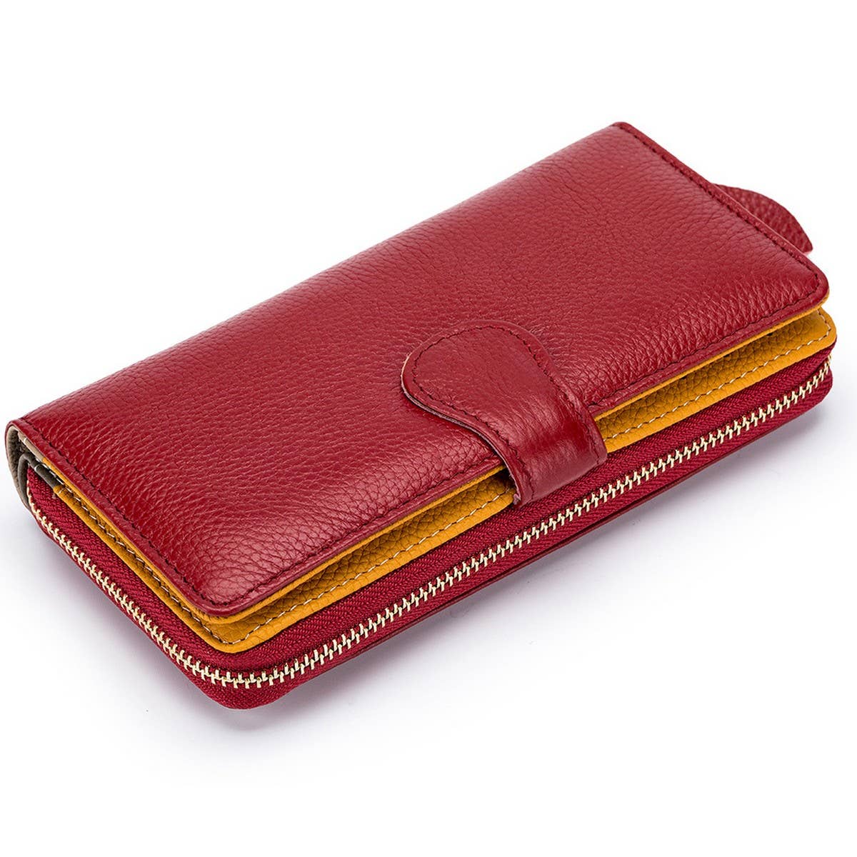 GENUINE LEATHER LONG STYLISH LARGE CAPACITY WALLET_CWAB3783
