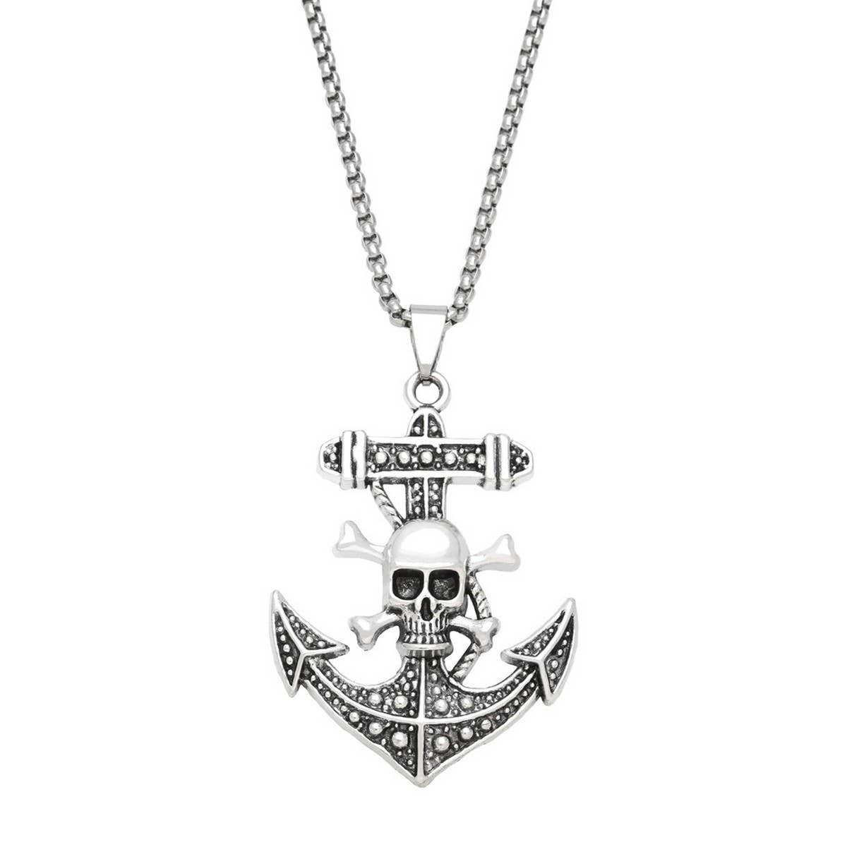 PERSONALIZED HIP-HOP PIRATE SKULL PENDANT NECKLACE_CWAJE0971