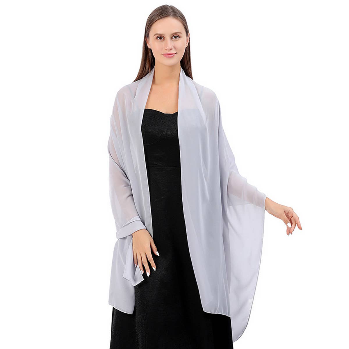 WOMEN SOLID COLOR EVENING SHAWL