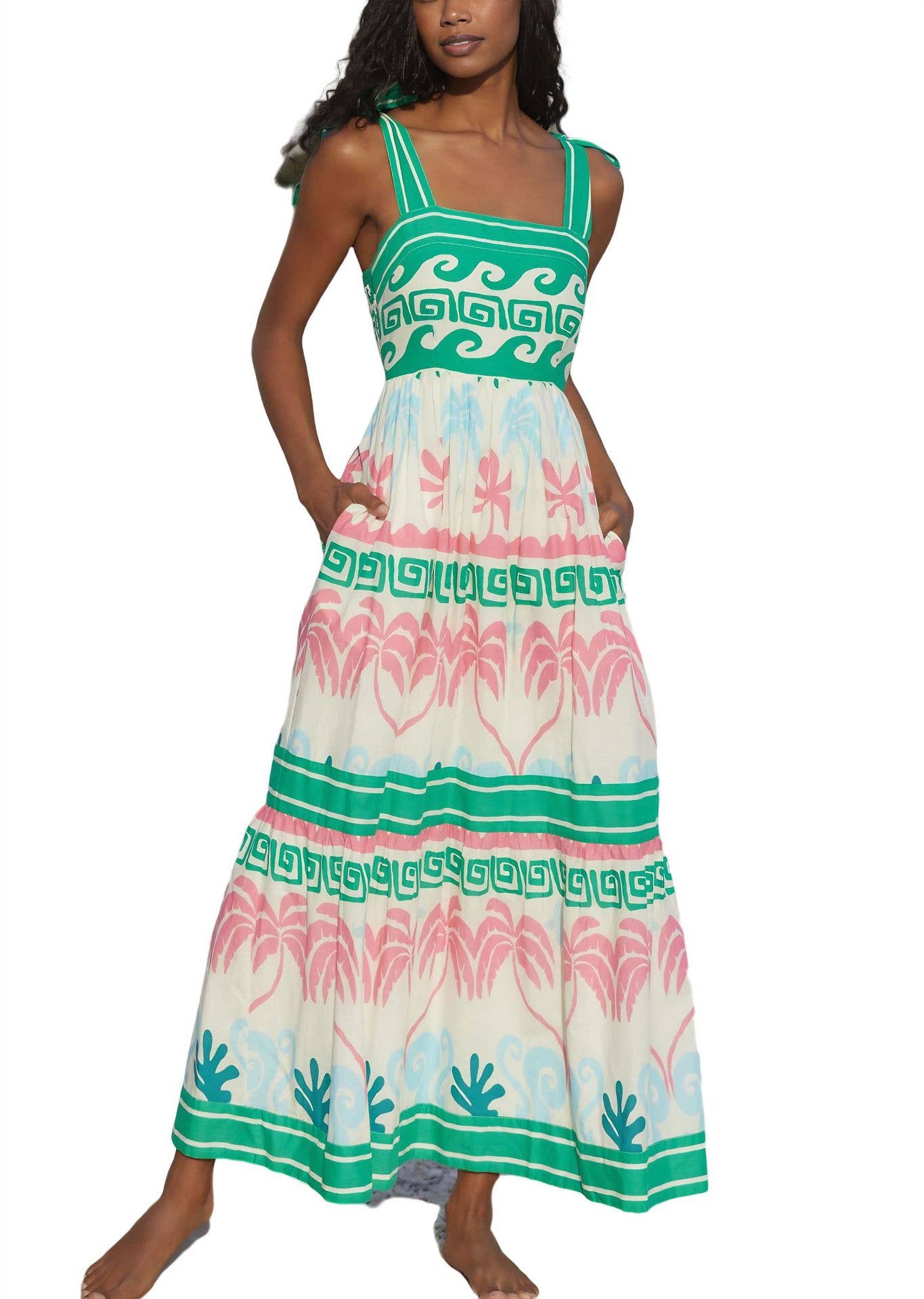 Sexy bow sling bandage spring dress