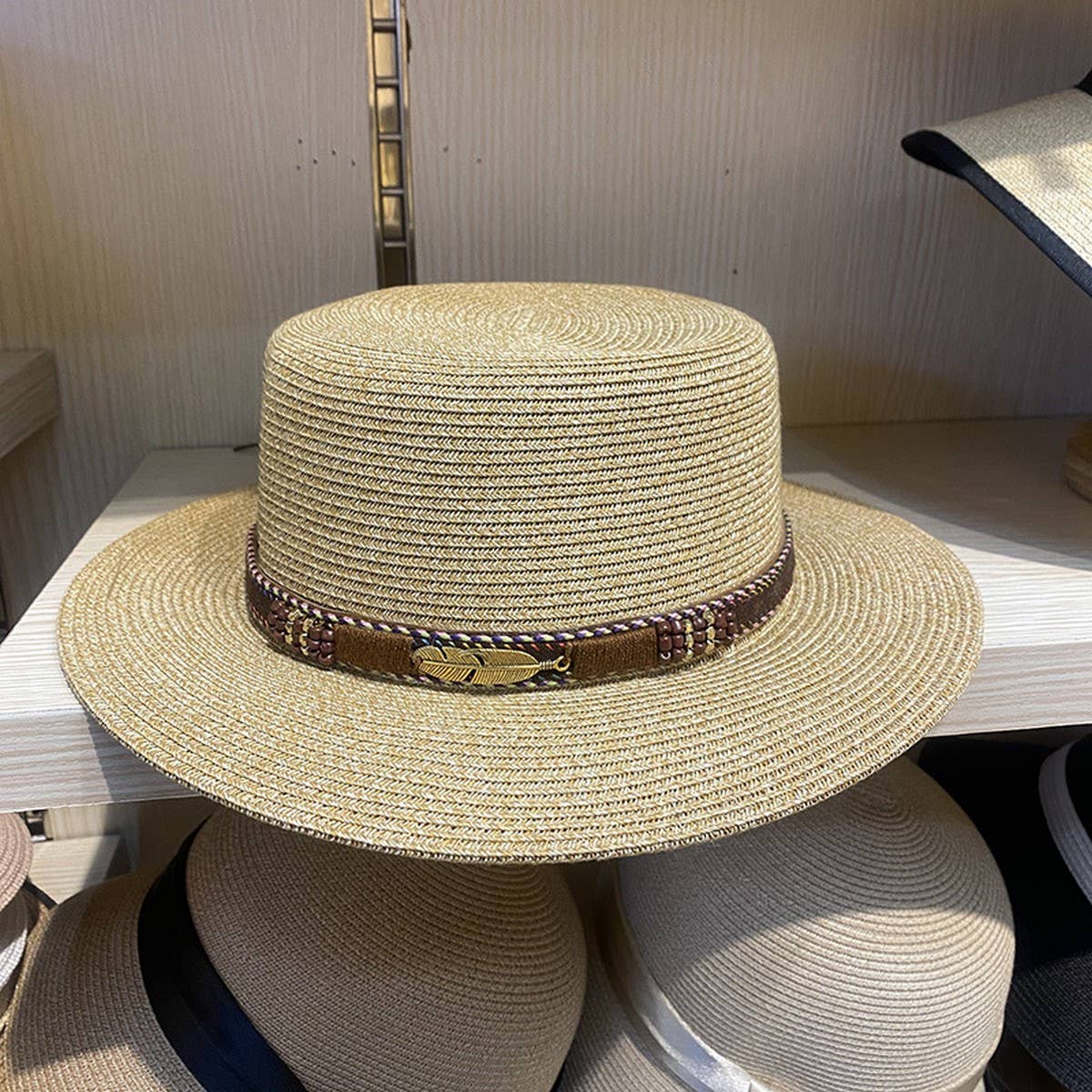Summer Fashion Woven Sunshade Straw Hat_CWAH3442
