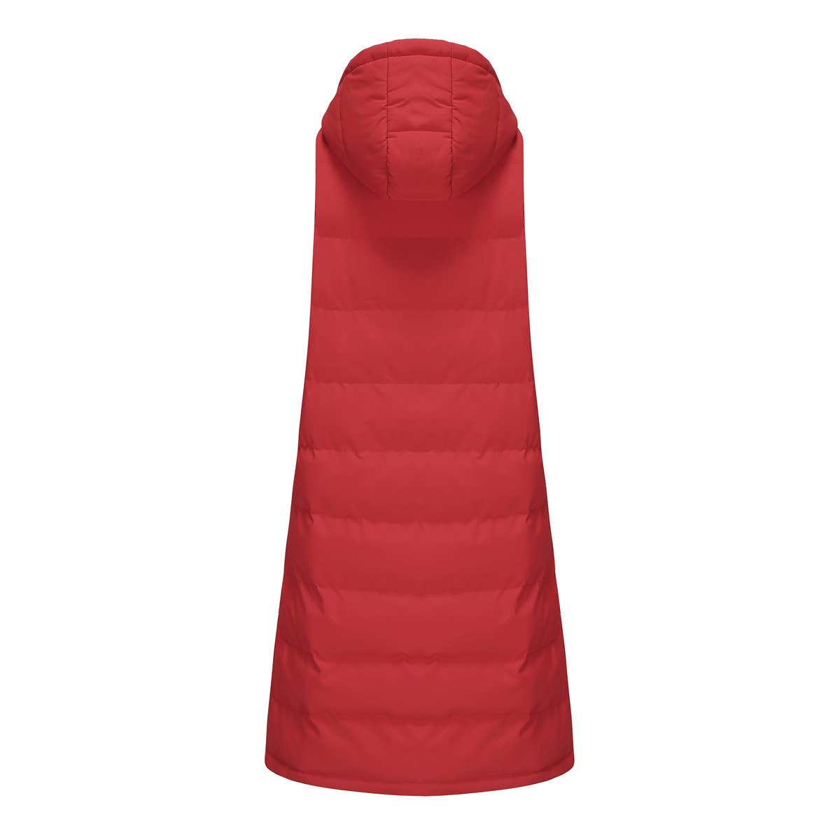 Solid-color hooded sleeveless cotton-padded vest