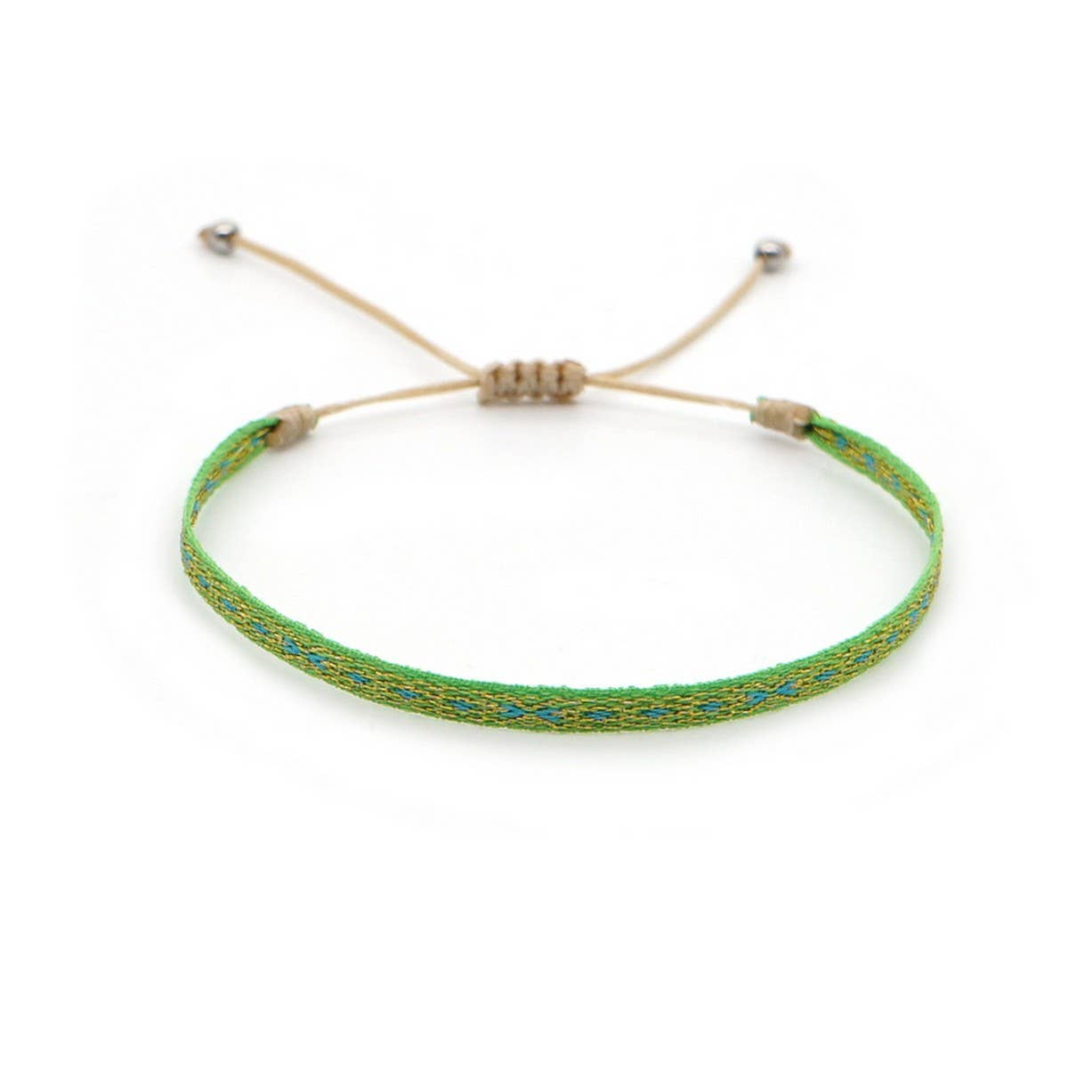 CWAJE4556_BOHEMIAN RIBBON HAND-WOVEN BRACELET