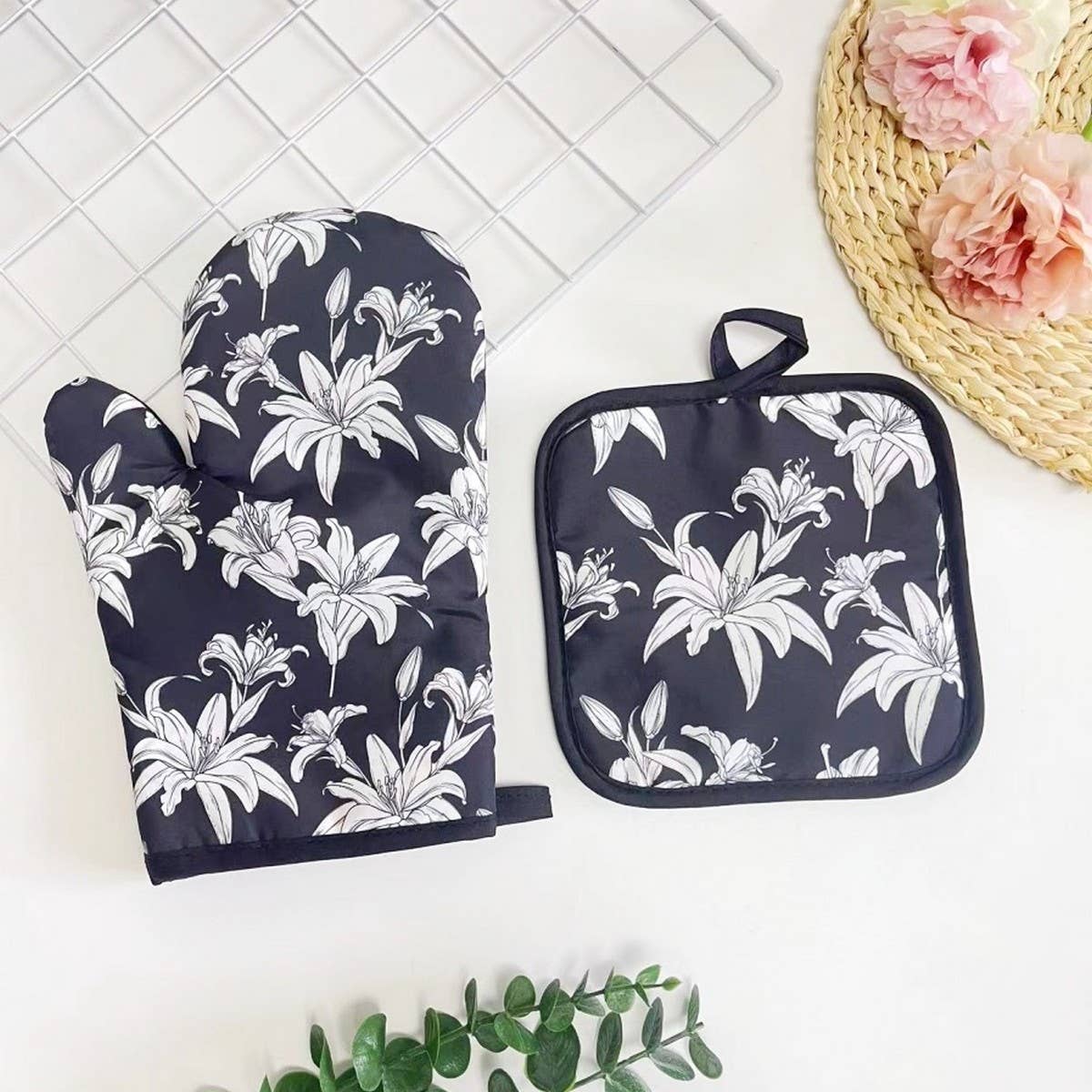 SUNFLOWER PRINT ANTI-SCALDING 2-PIECE SET