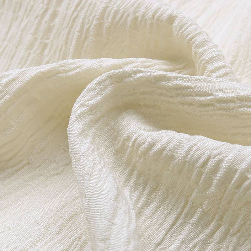 Lace patchwork texture stand-up collar shirt