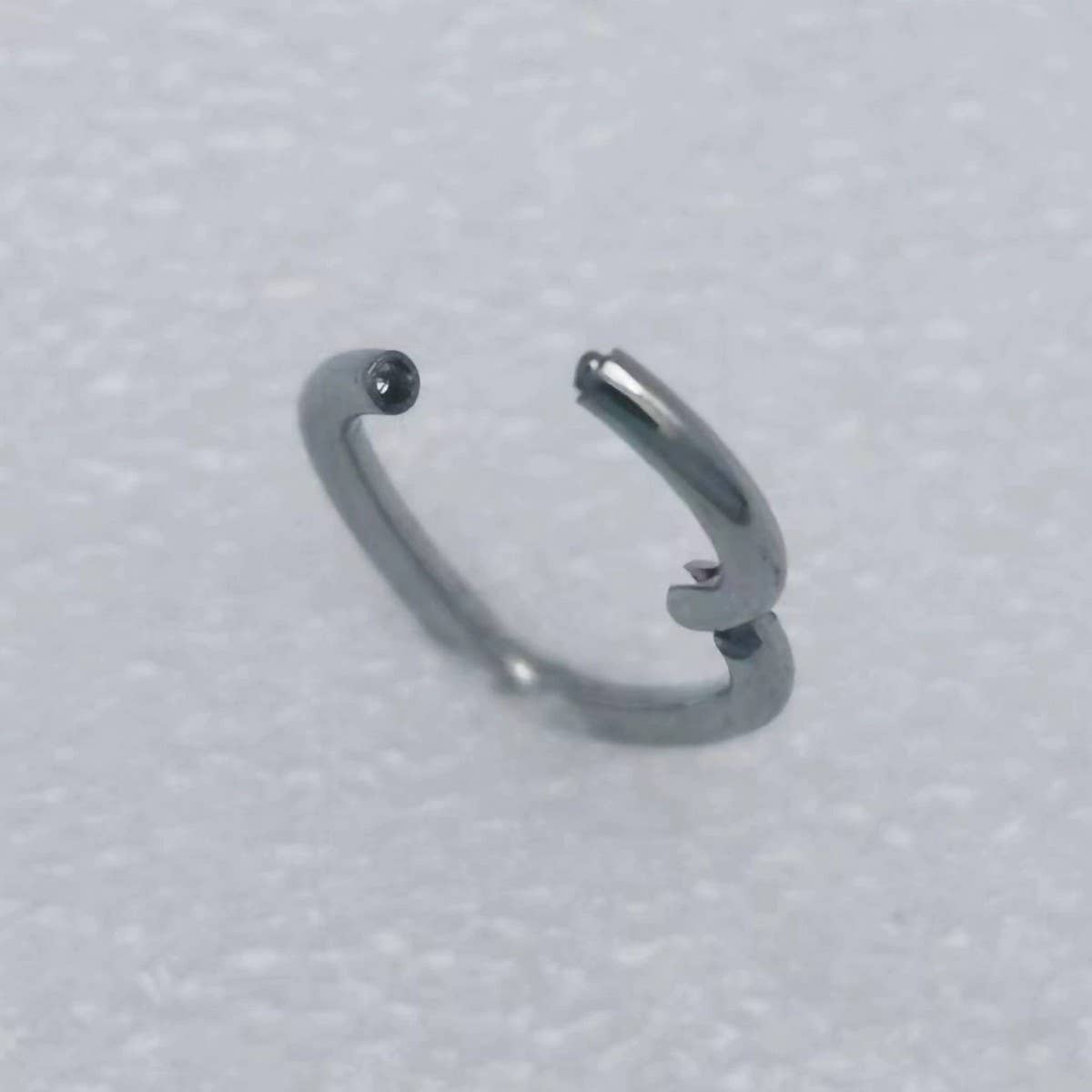 Teardrop Geometric Nose Ring in Stainless Steel