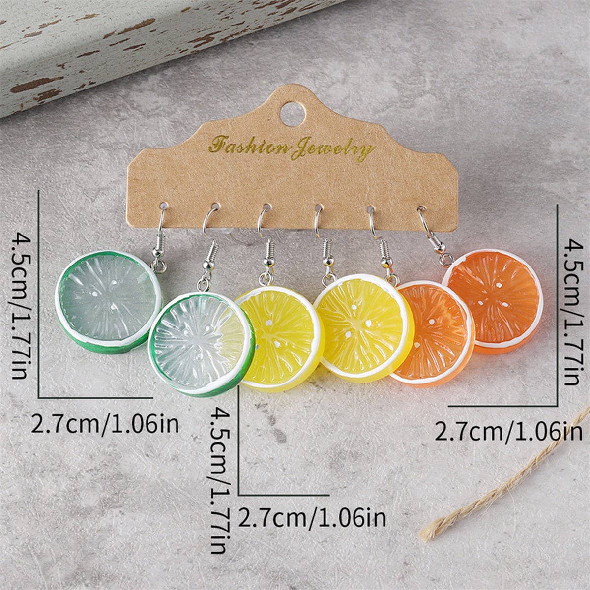 CREATIVE SWEET FRUIT LEMON PENDANT EARRINGS