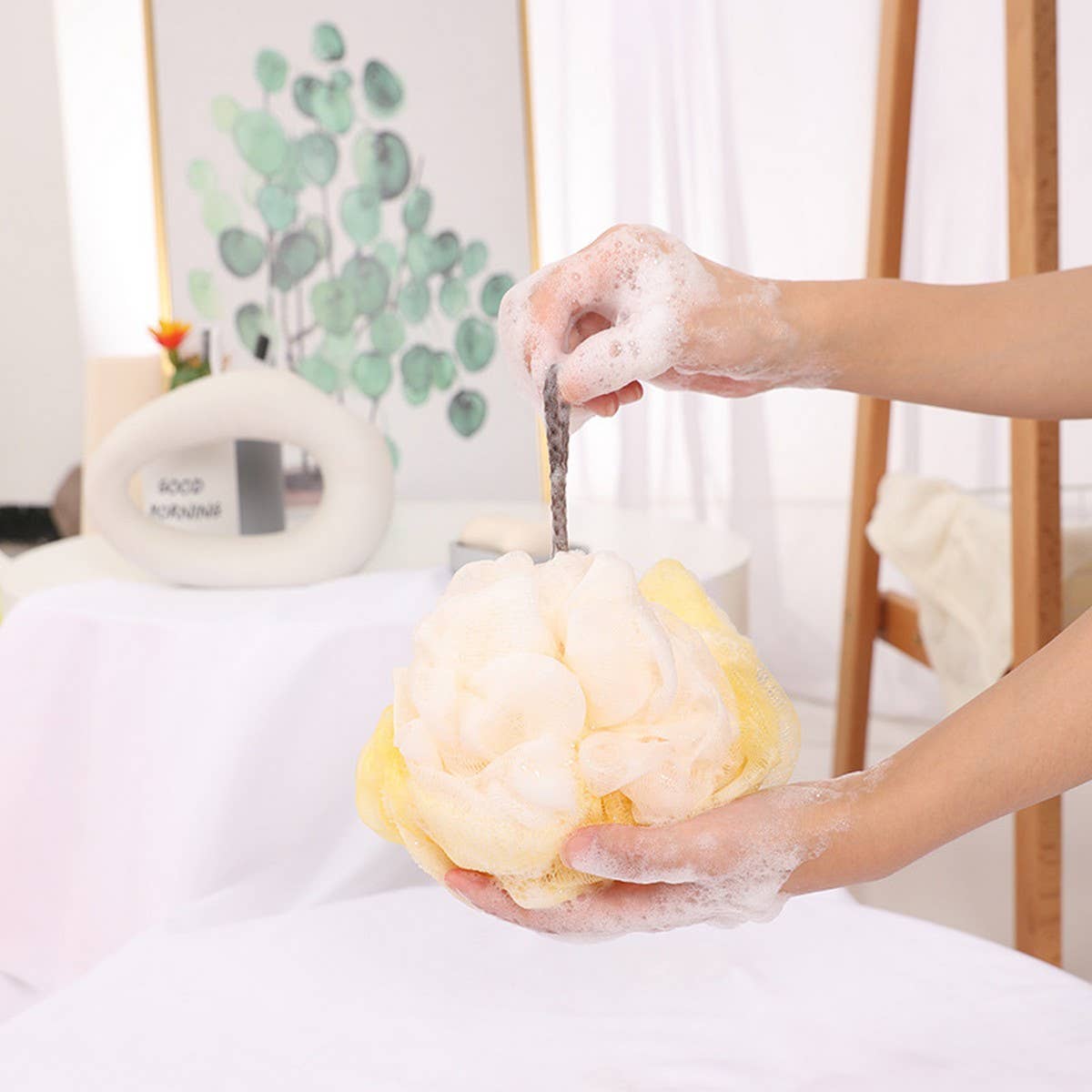 BATH POUF50G THREE-IN-ONE TWO-COLOR LARGE BATH POUF_CWMM3380