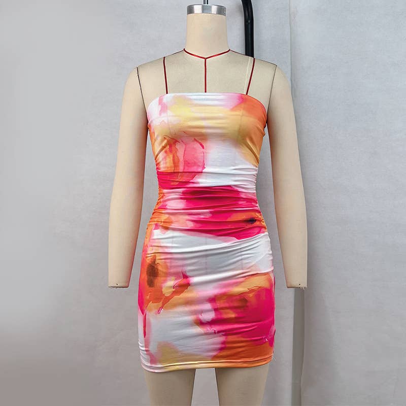 Off Shoulder Bodycon Floral Dress