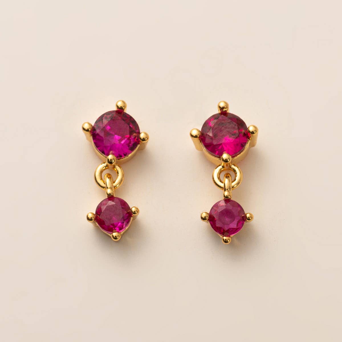 Birthstone Stud Earrings Zodiac Colorfast Material_CWAJE5104