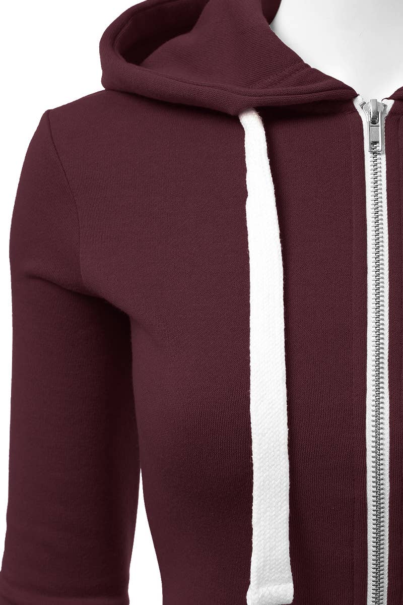 AWOHOL192_Lightweight Thin Zip-Up Hoodie Jacket