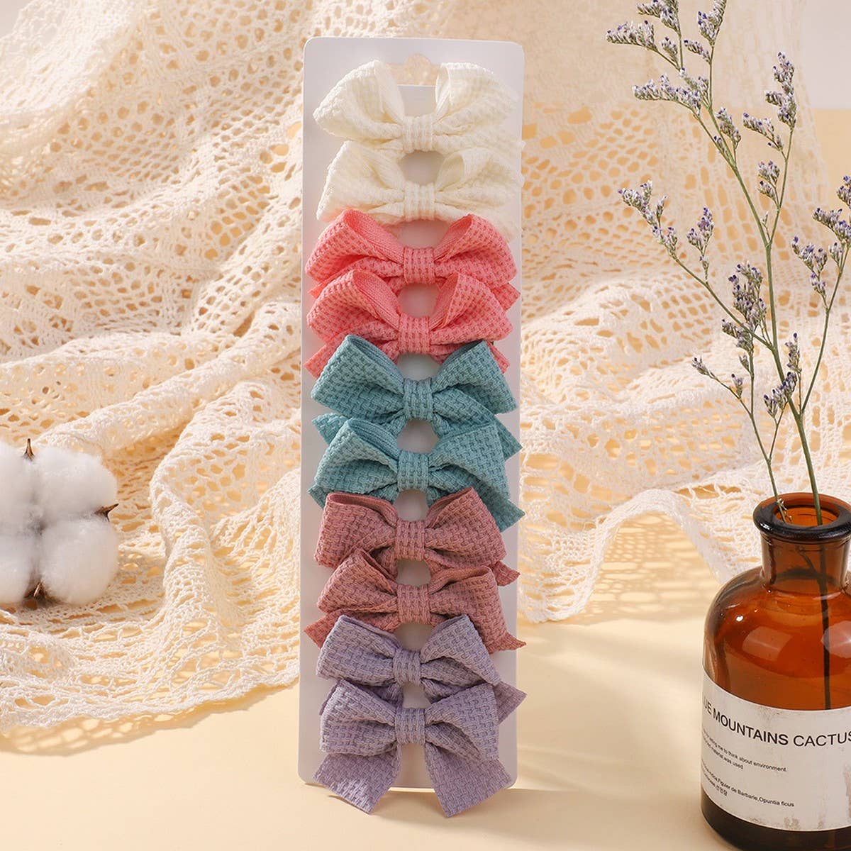 1.6" Handmade Fabric Bow Clips for Girls_CWAHA6756