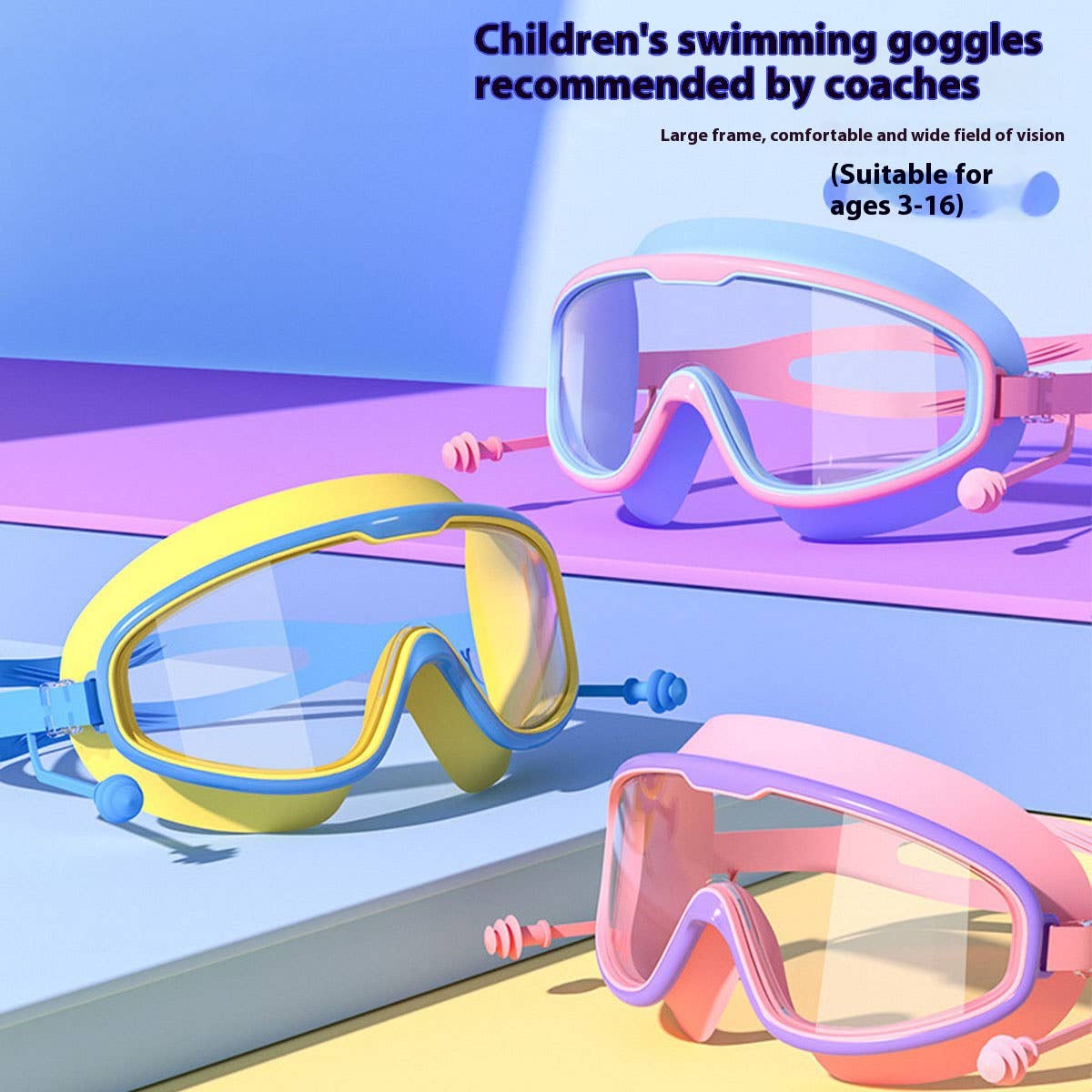 Kids Anti-Fog HD Swim Goggles for Boys & Girls