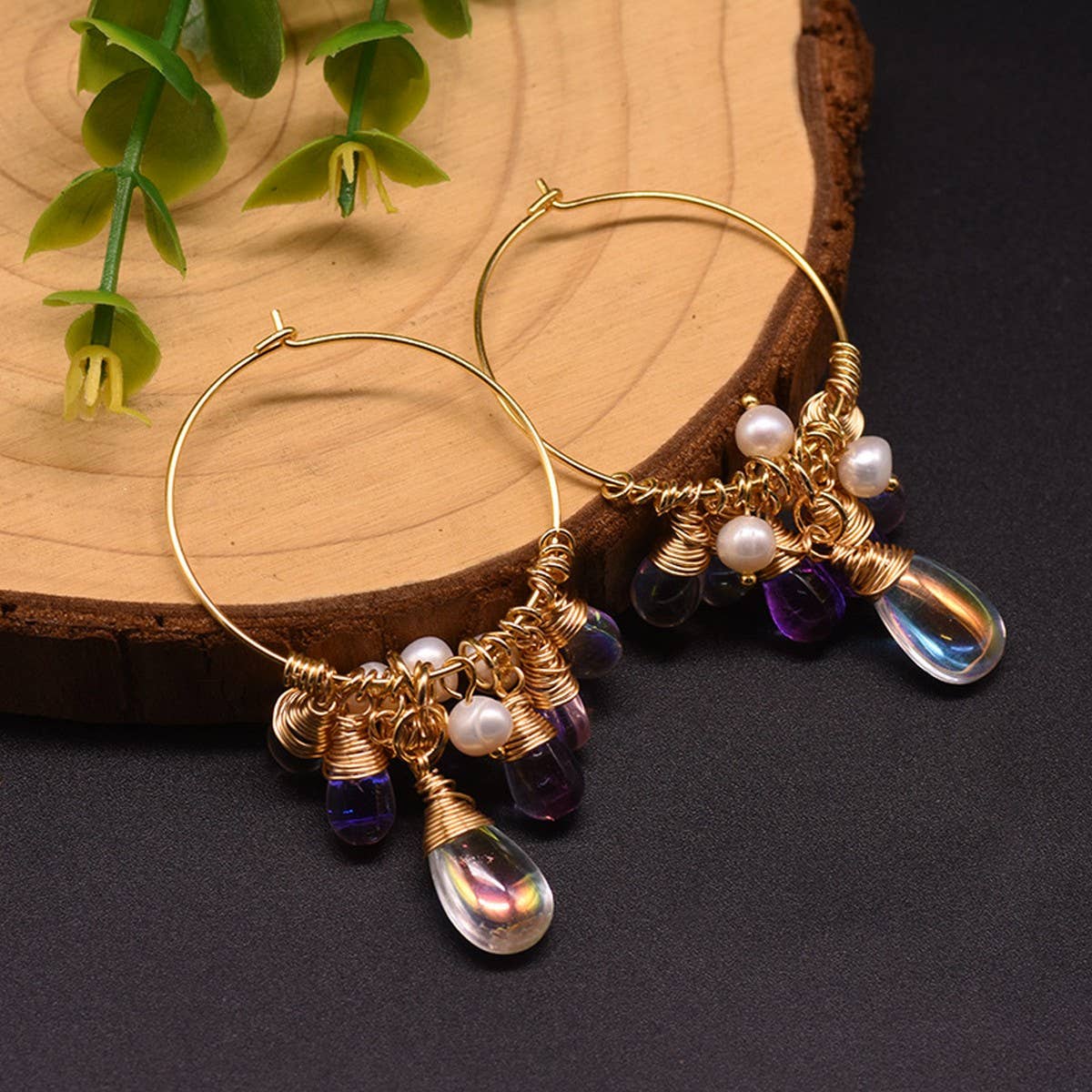 LUXURY VINTAGE NATURAL FRESHWATER PEARL EARRINGS