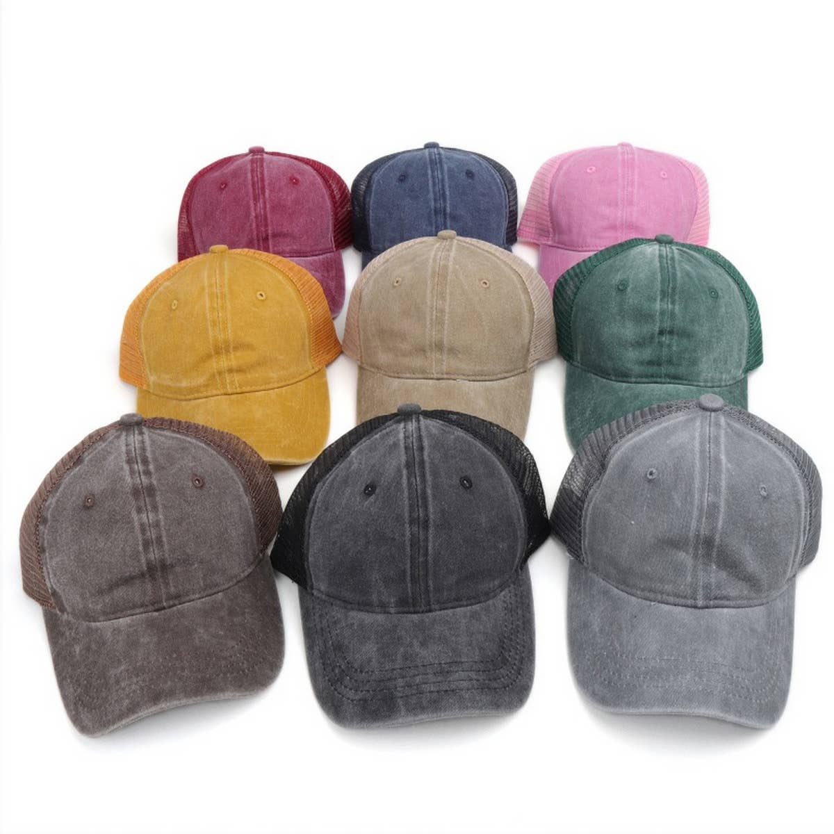 RETRO WASHED SUN PROTECTION BASEBALL CAP_CWAH1543