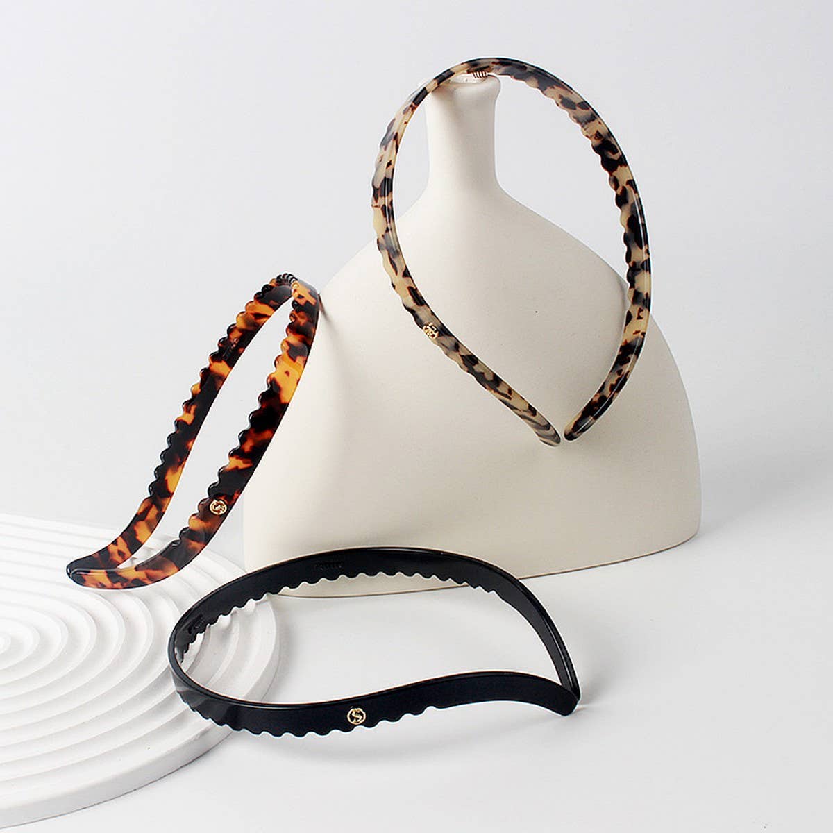 3MM ACETATE HAIR BAND WAVE THIN HEADBAND_CWAHA4353