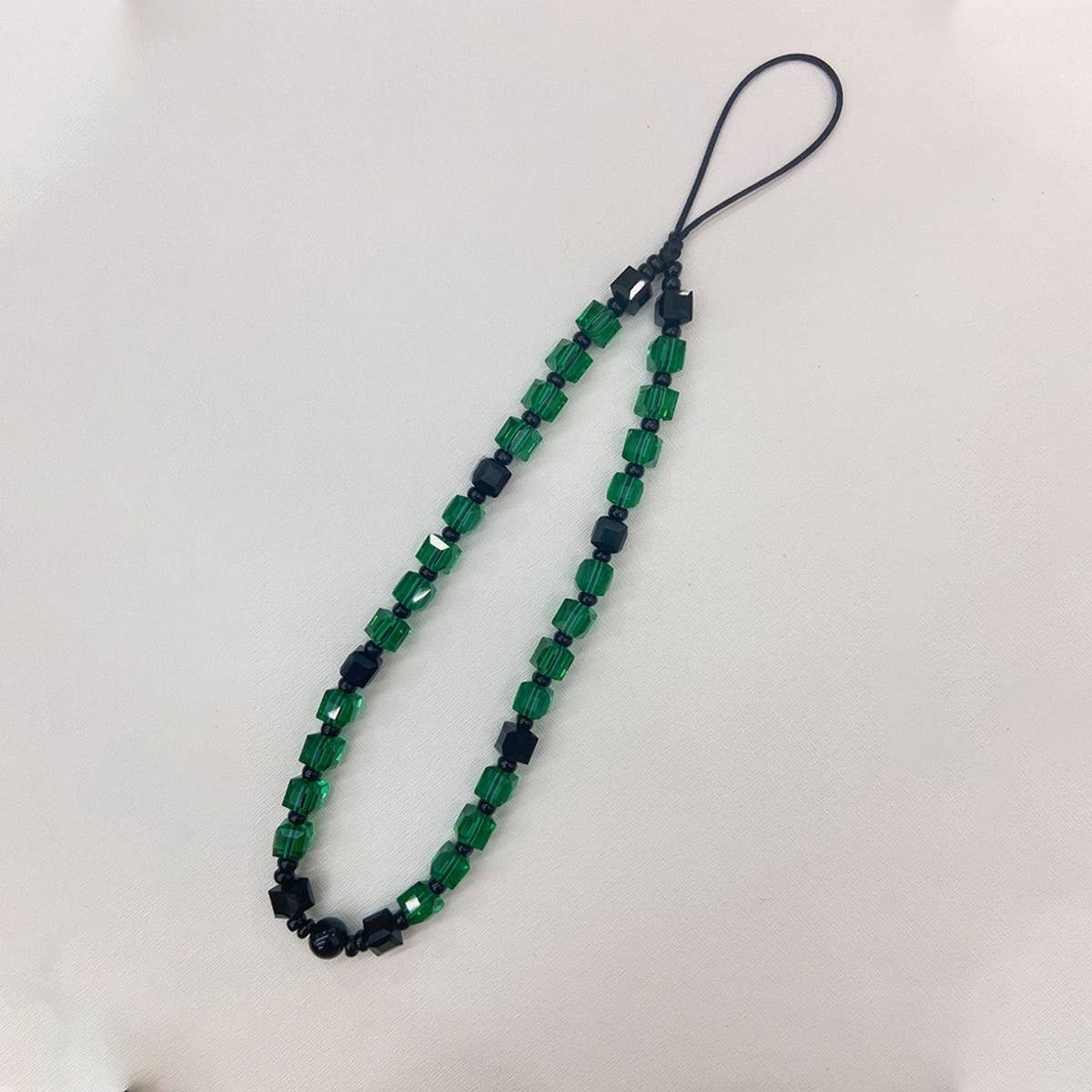 CWMM8715_FASHION GEOMETRIC SQUARE CRYSTAL PHONE STRAP