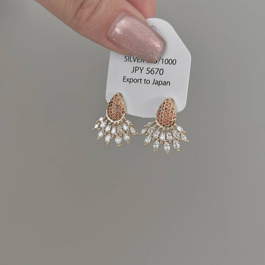 UNIQUE MICRO INLAID ZIRCON EARRINGS AND EARRINGS