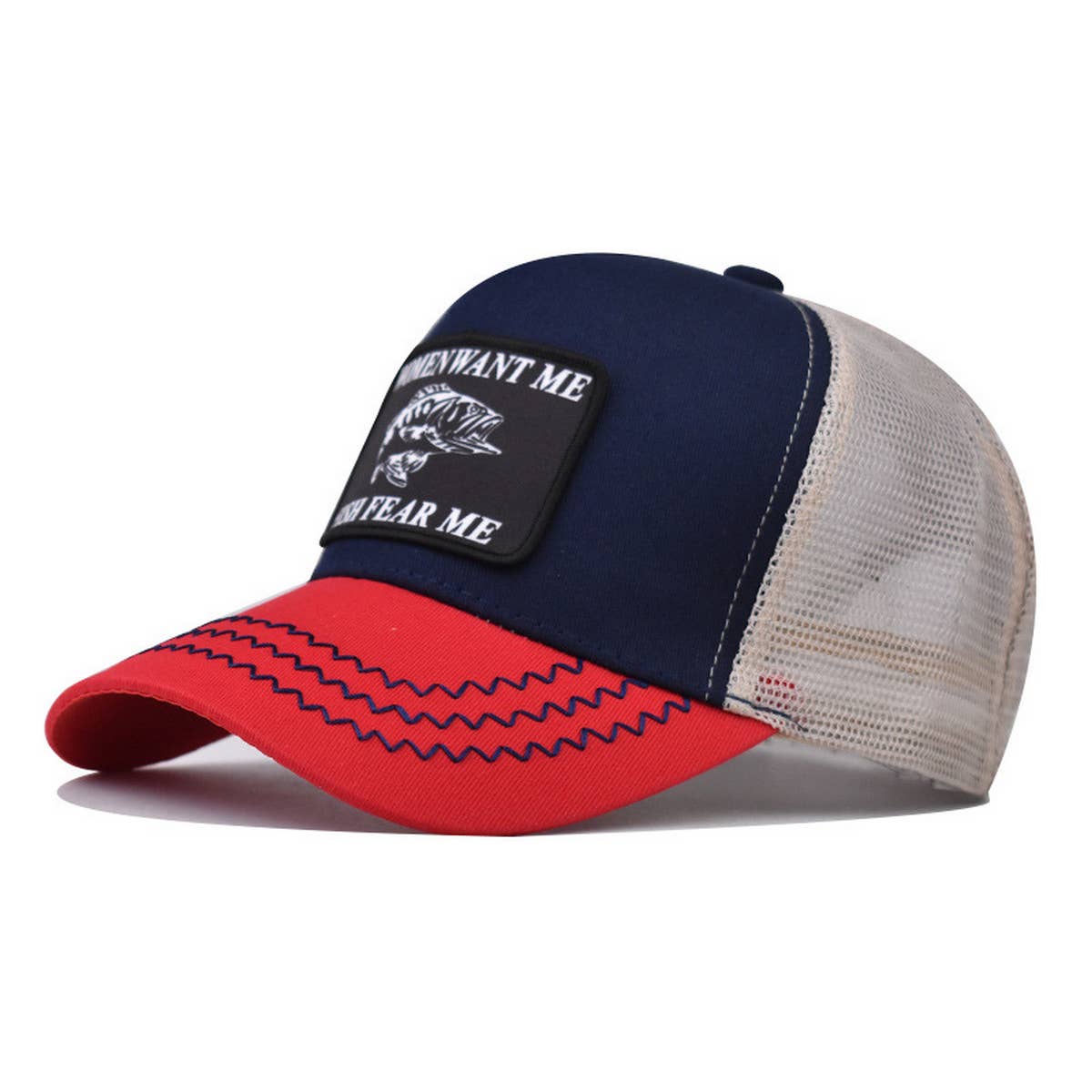 ANIMAL EMBROIDERED BREATHABLE MESH TRUCKER HAT_CWAH1359