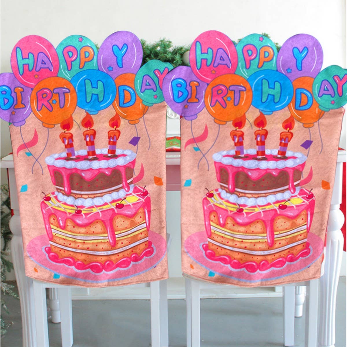 CWMM9614_BIRTHDAY DECORATION STRETCH ONE-PIECE CHAIR COVER