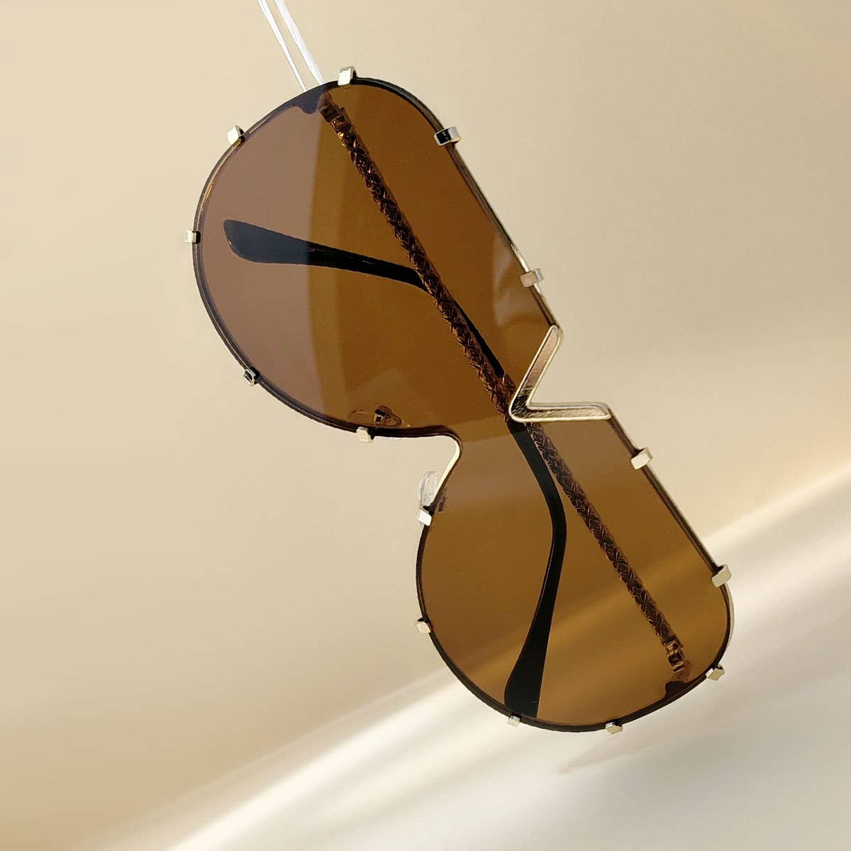 METAL FRAME ONE-PIECE LENSES SUNGLASSES