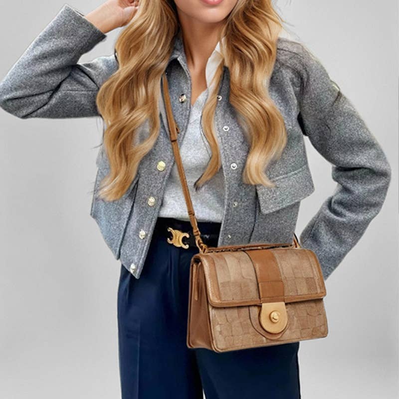 SOLID COLOR SINGLE BREASTED LAPEL SHORT COAT