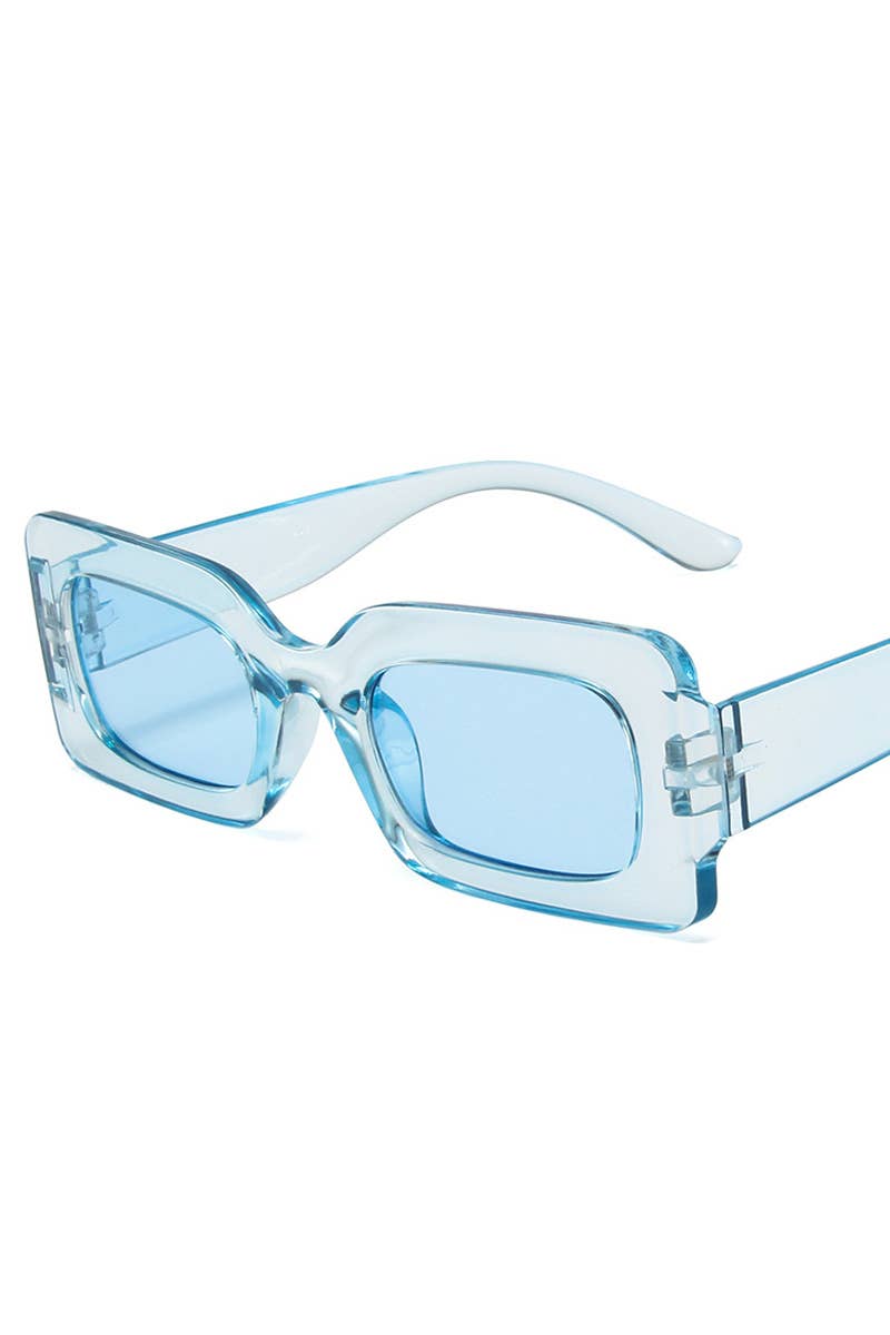 Trendy Small Square Jelly Sunglasses, Retro Style