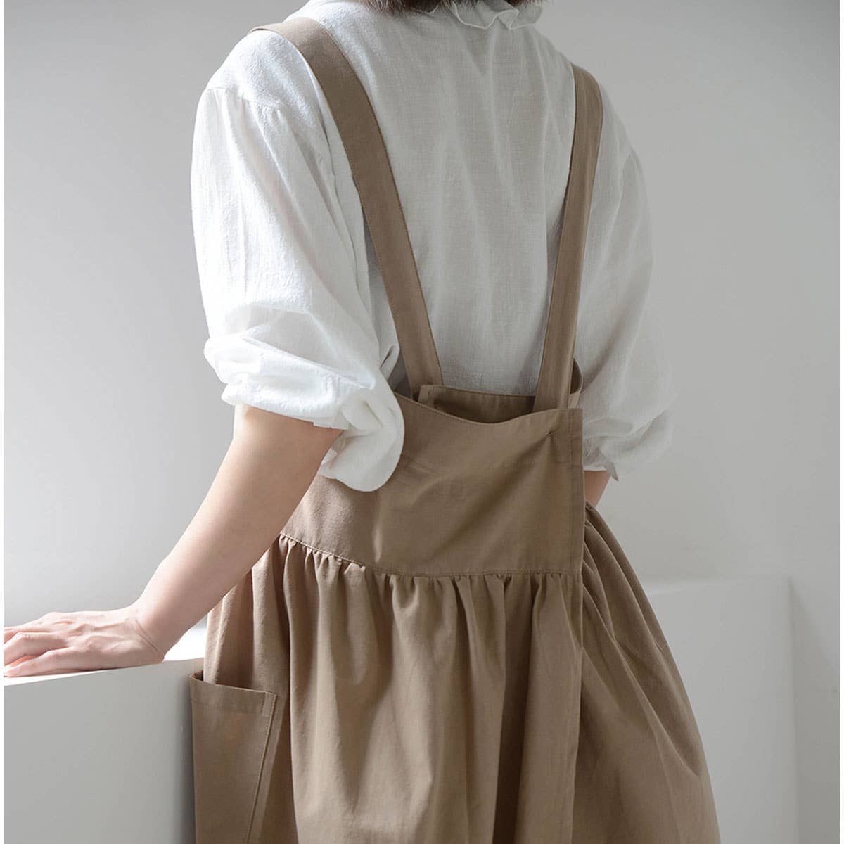 Kitchen florist work Linen Apron with pockets