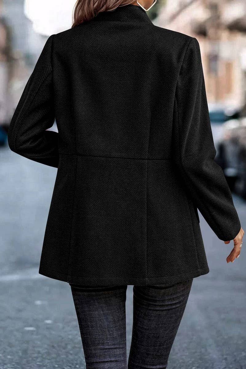 CWOJA0735_Open Front Long Sleeve Jacket