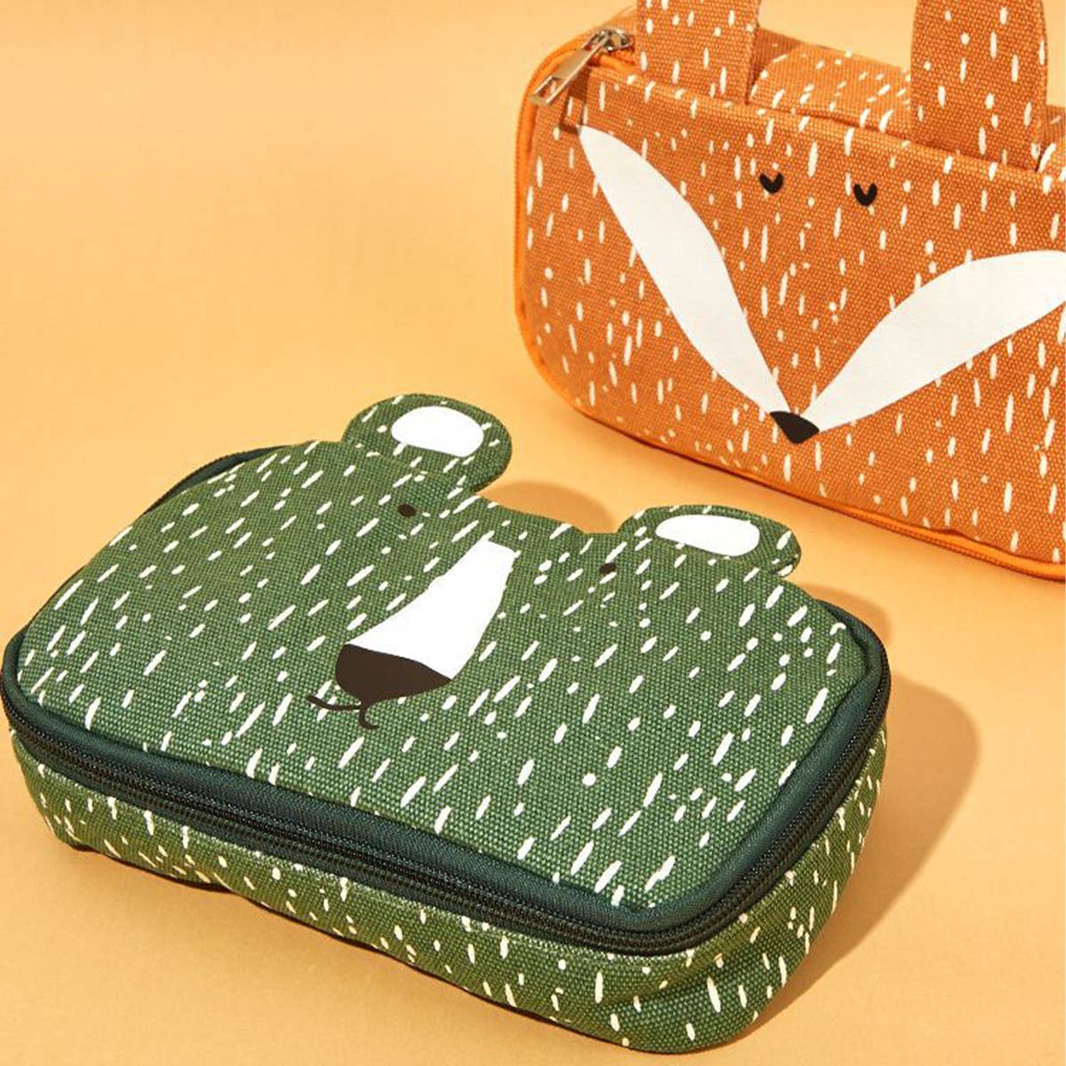 ANIMAL PATTERN PRINTED CUTE CANVAS MAKEUP BAG_CWAB1440