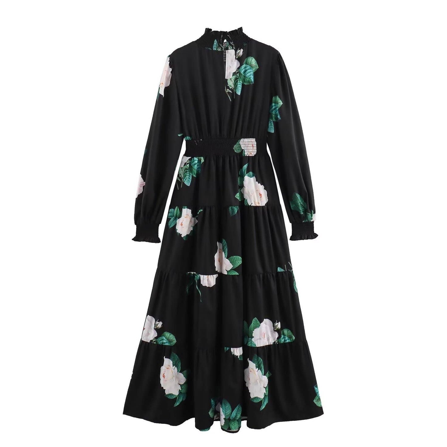 Made-and-match printed made-and-waist skirt