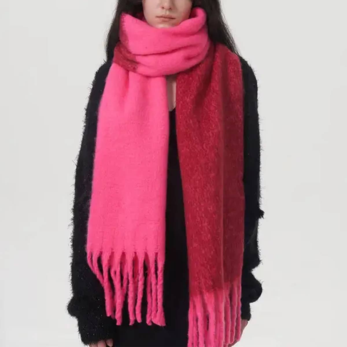 Autumn Winter Double-Color Faux Cashmere Scarf_CWASC0329