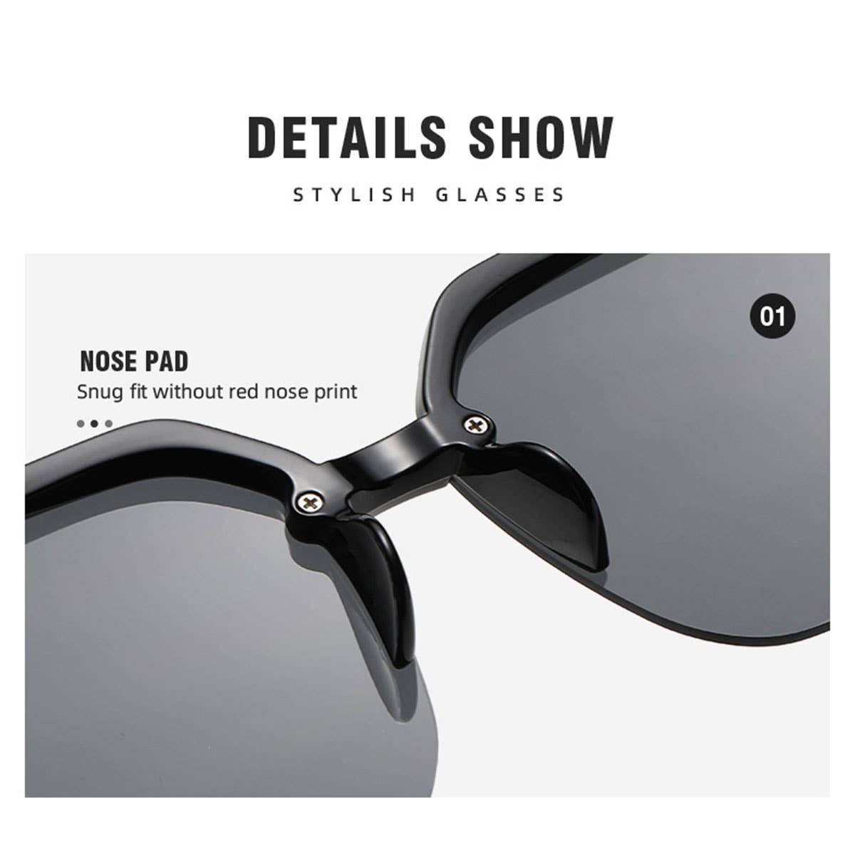 NY LOGO HALF FRAMELESS FASHION SUNGLASSES_CWASG0073