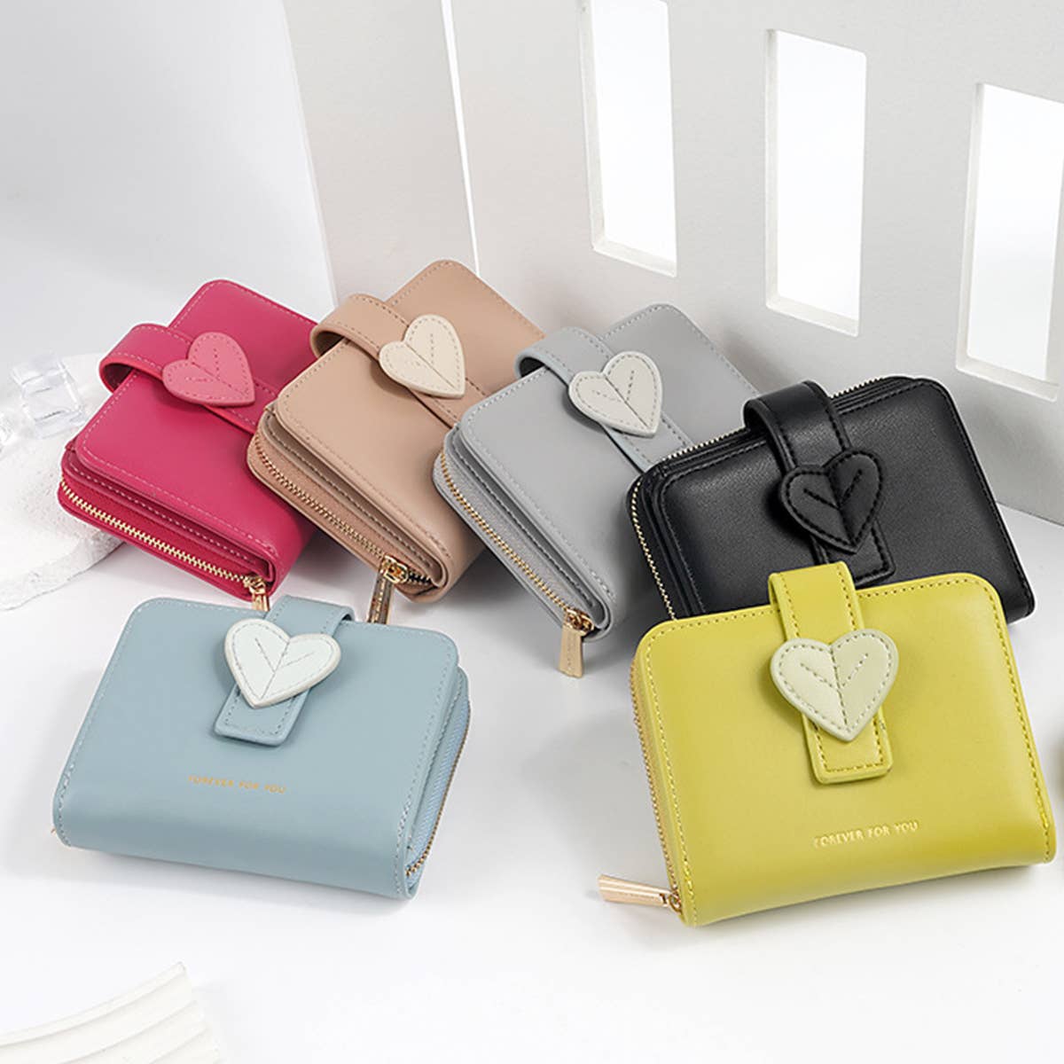 WOMEN LOVE BUCKLE FASHION CARD WALLET_CWAB1244