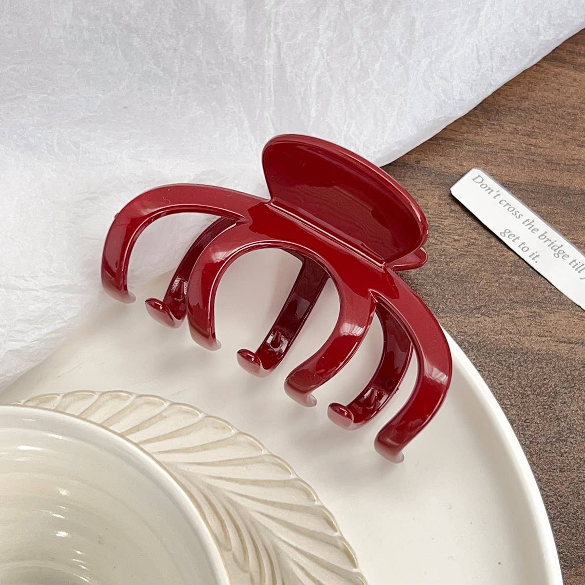 High-end PC large clip solid-color hair clip