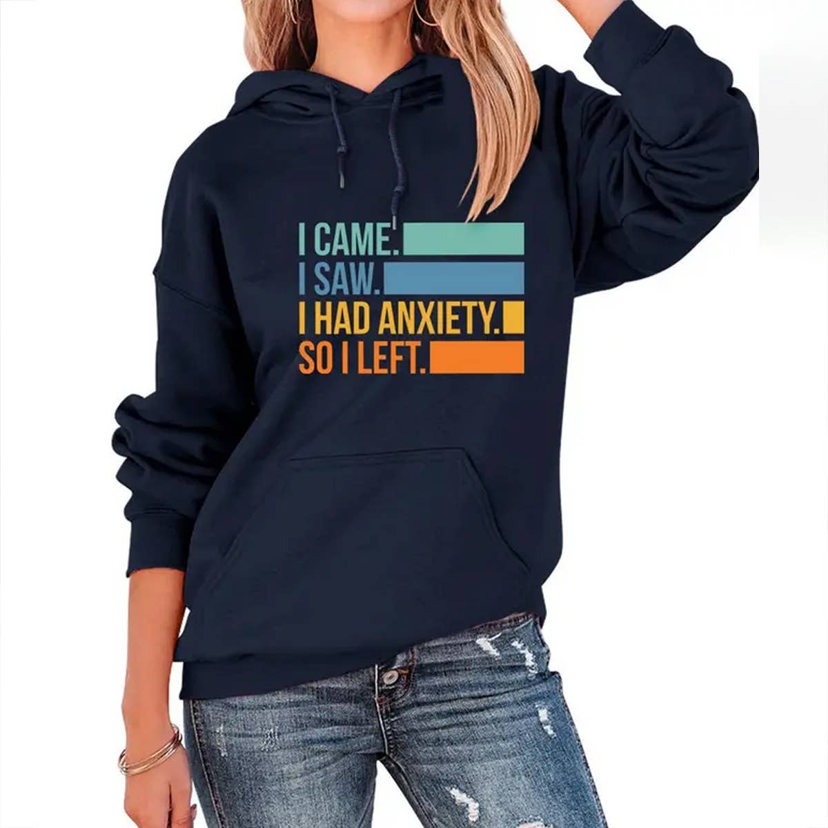 WOMEN NEW STYLE LETTER PRINT LOOSE HOODIE_CWOHOL0342