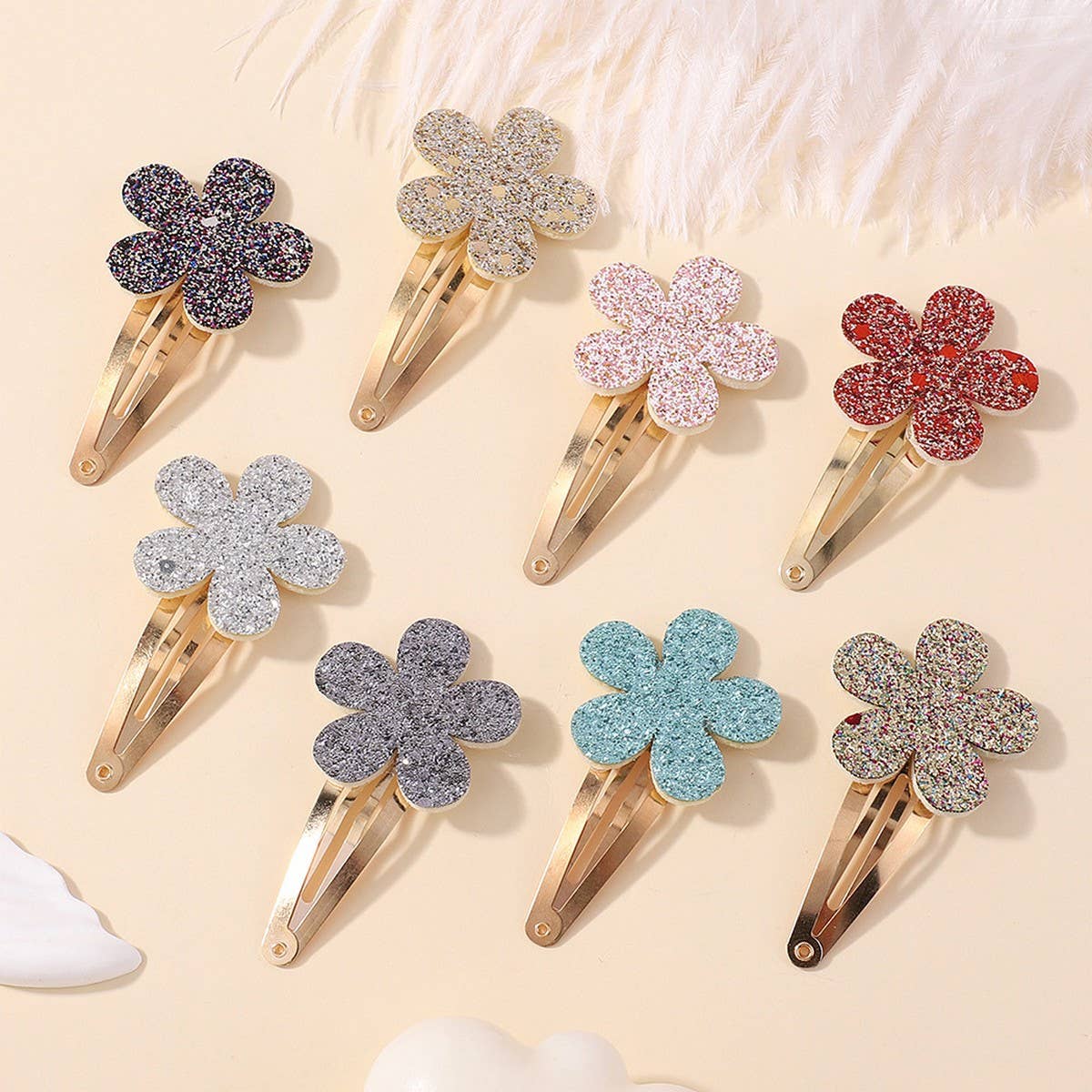 Glitter Flower BB Clip for Kids ? Baby Hairpin