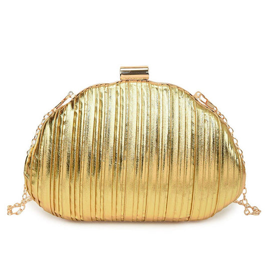 Fashionable and niche glossy single-shoulder bag