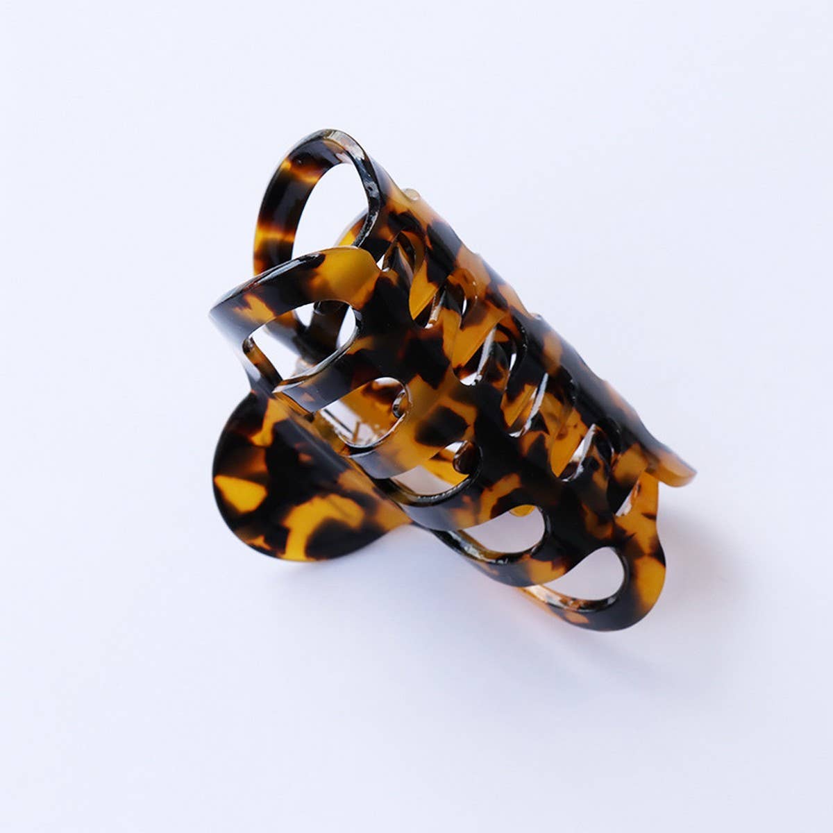 Pumpkin Hair Claw, 8.8cm Large Retro French Clip_CWAHA2610