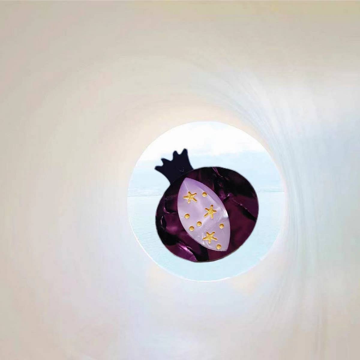 CWAHA4499_FUNNY SIDE CLIP WITH STAR MUSHROOM HAIR CLIP