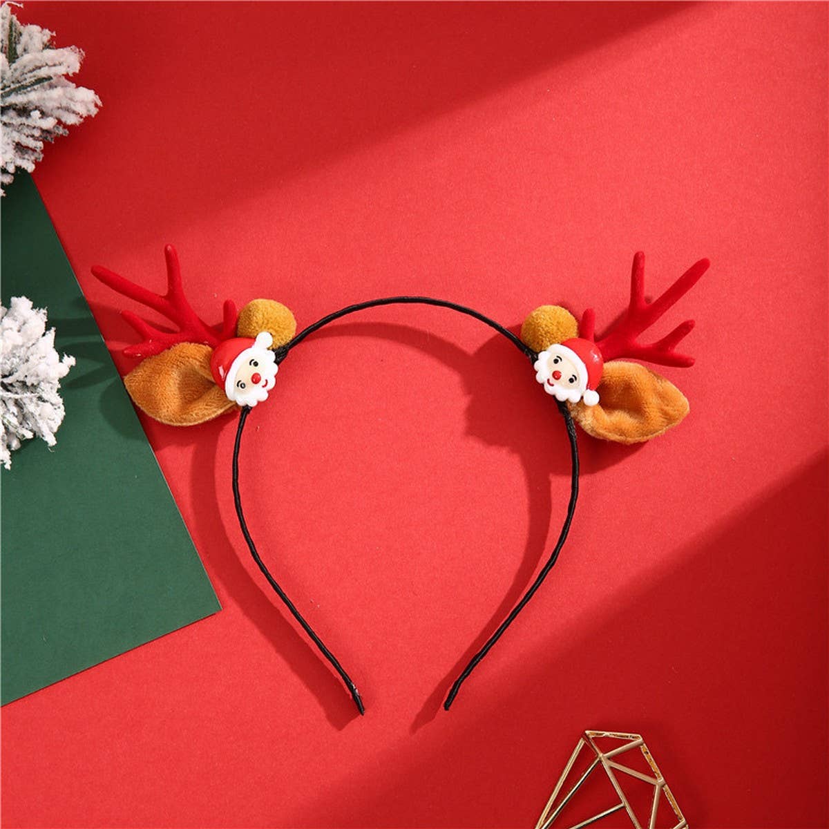 CUTE CHRISTMAS ELK HORN BELL HEADBAND HAIRPIN