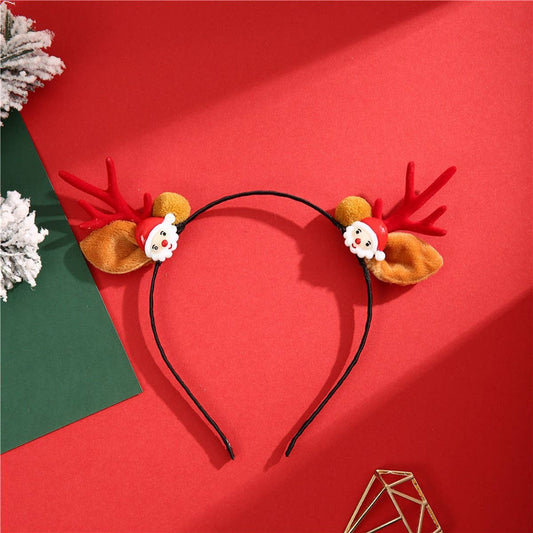 CUTE CHRISTMAS ELK HORN BELL HEADBAND HAIRPIN