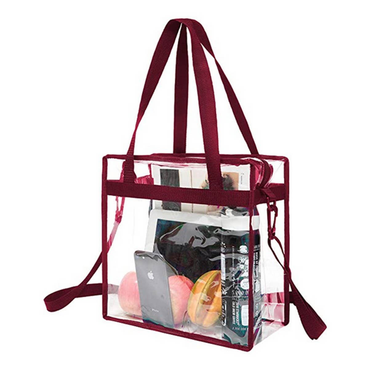 TRANSPARENT CROSSBODY BAG PORTABLE SHOPPING BAG_CWAB1307