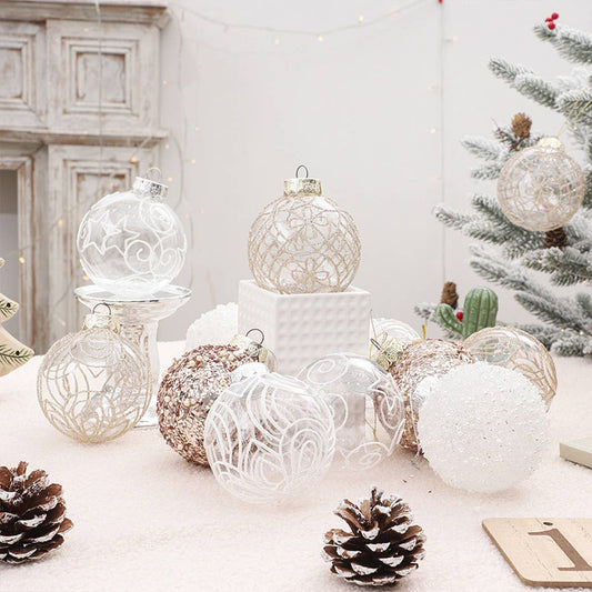 8cm Painted Xmas Ball Ornaments Gift Box Set_CWMM9879