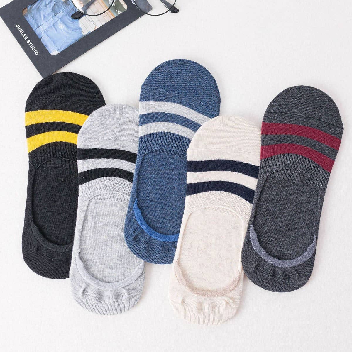 MEN'S SHALLOW COTTON BREATHABLE INVISIBLE SOCKS