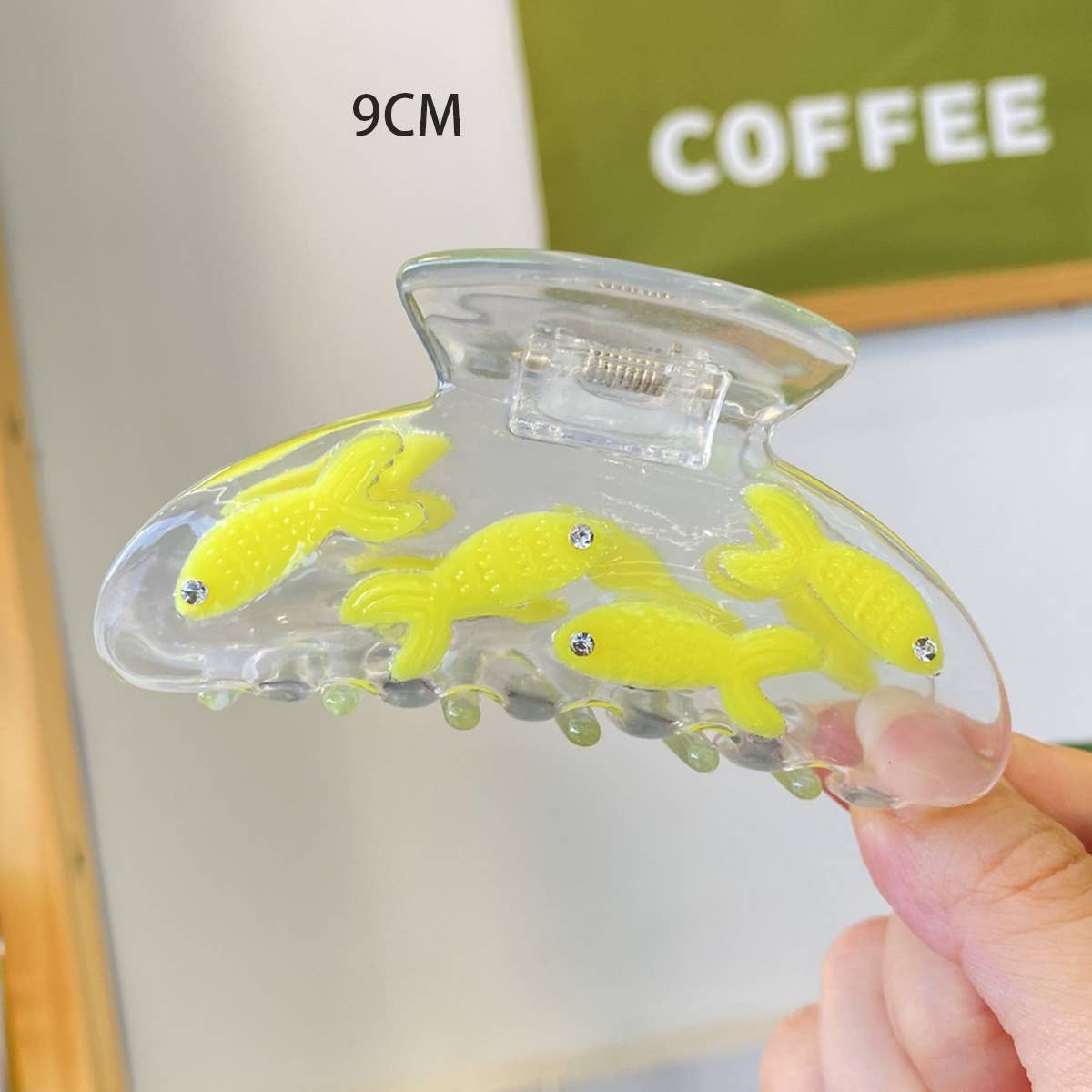 Clear Acetate Fish Hair Claw - Cute INS Style Clip_CWAHA0557