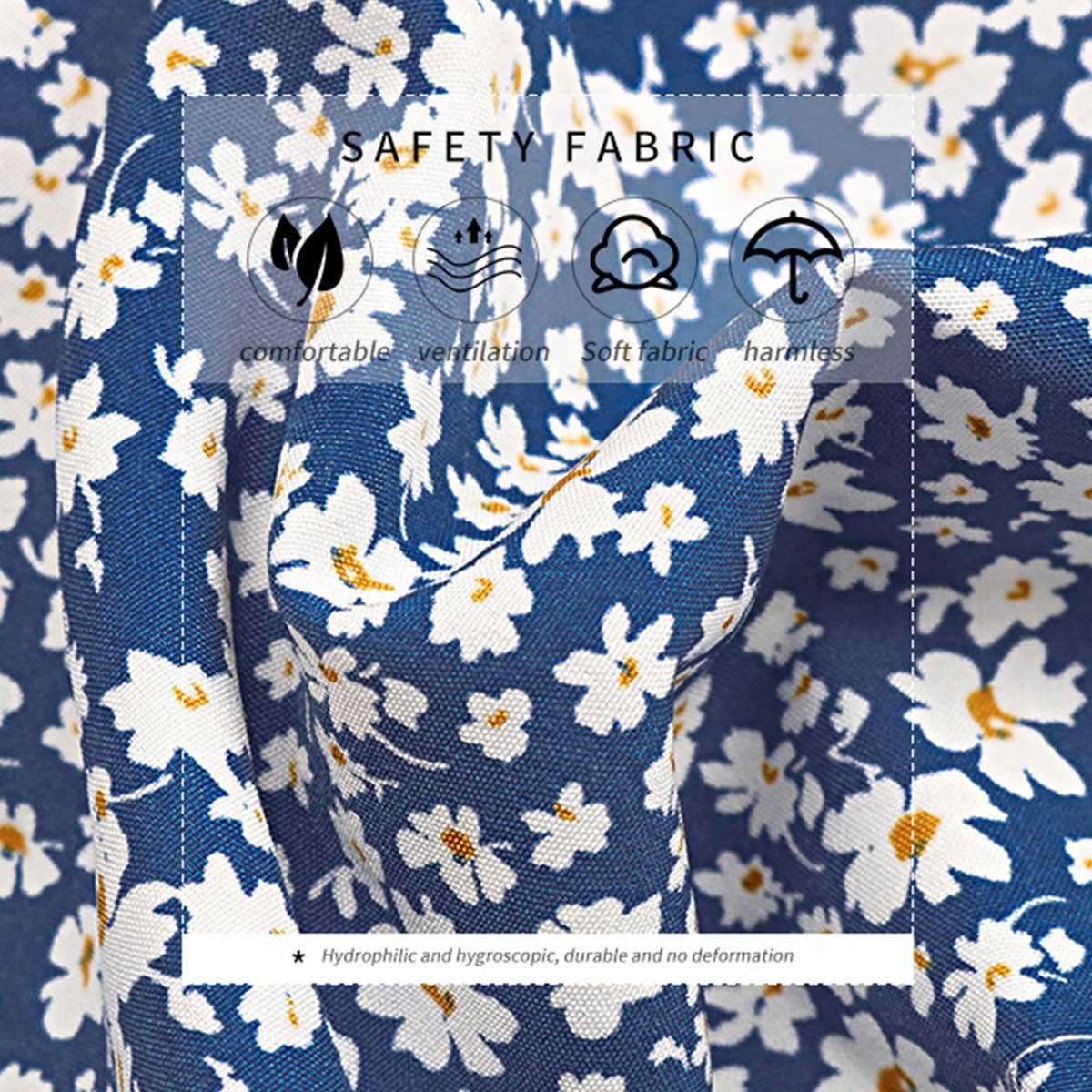 Lace-up V-neck short-sleeved floral dress