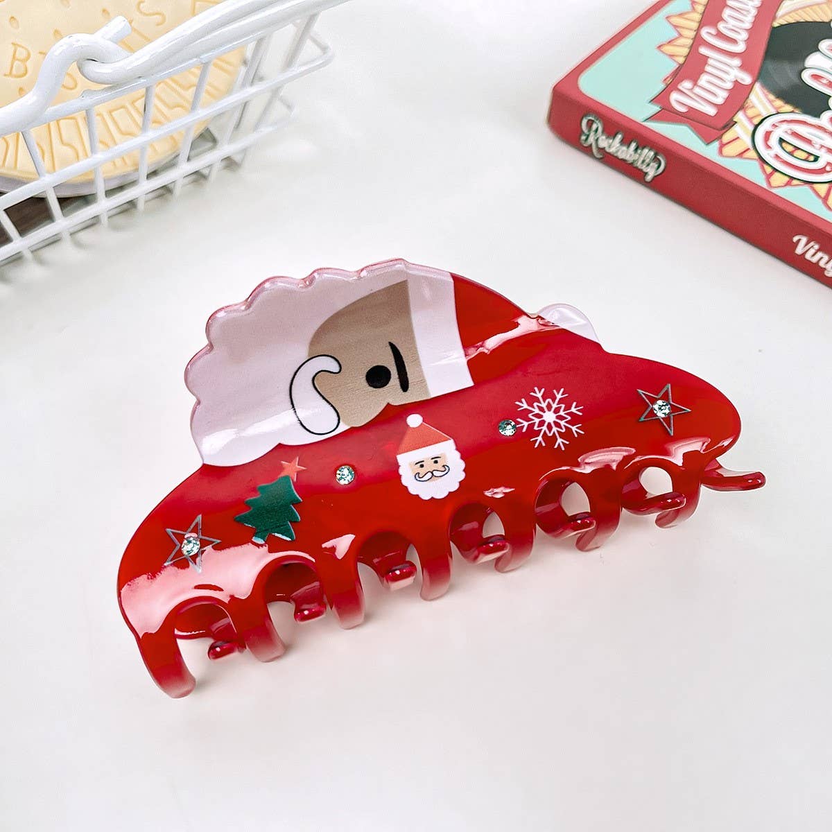 CHRISTMAS FUN SNOWMAN ELK CUTE HAIRPIN_CWAHA1597