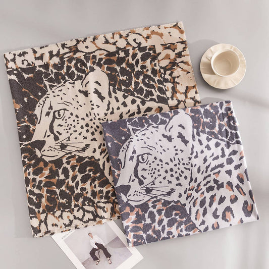 Leopard Print Scarf for Women - Chic Winter Warmth