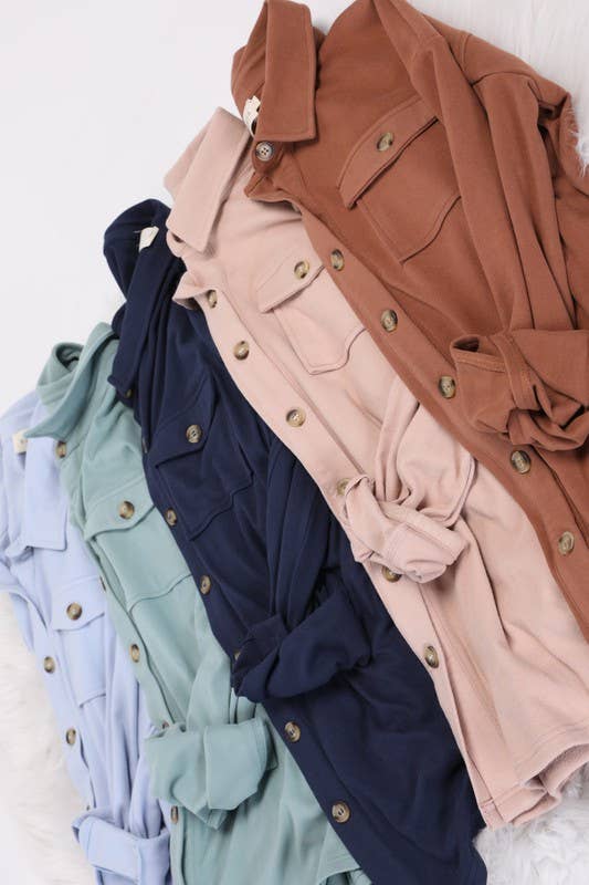 CWOJA701_SOFT AND WARM OVERSHIRTS BUTTON DOWN JACKET